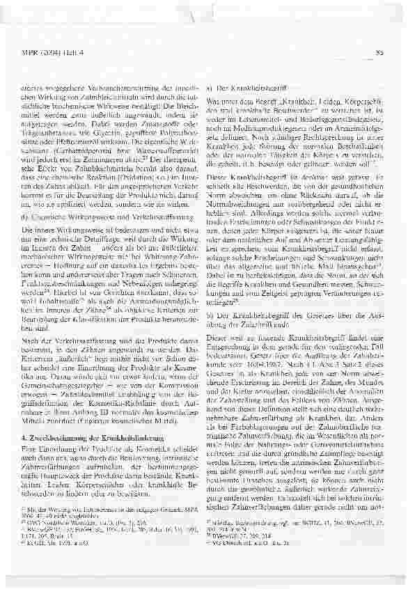 Vorschauseite 5: Zahnbleichmittel - Medizinprodukte oder Kosmetika?Aufsätze/Berichte/Stellungnahmen