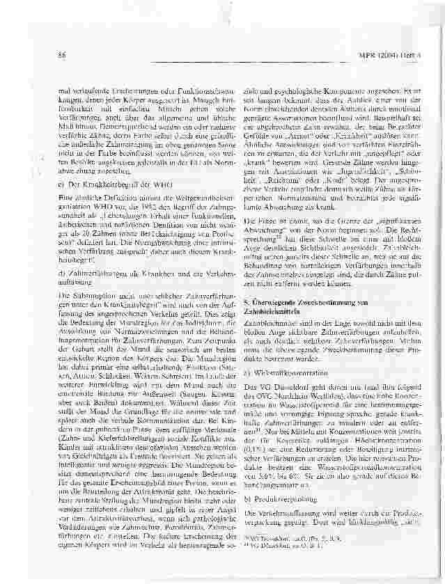 Vorschauseite 6: Zahnbleichmittel - Medizinprodukte oder Kosmetika?Aufsätze/Berichte/Stellungnahmen