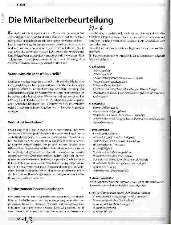 Vorschauseite 1: Die Mitarbeiterbeurteilung