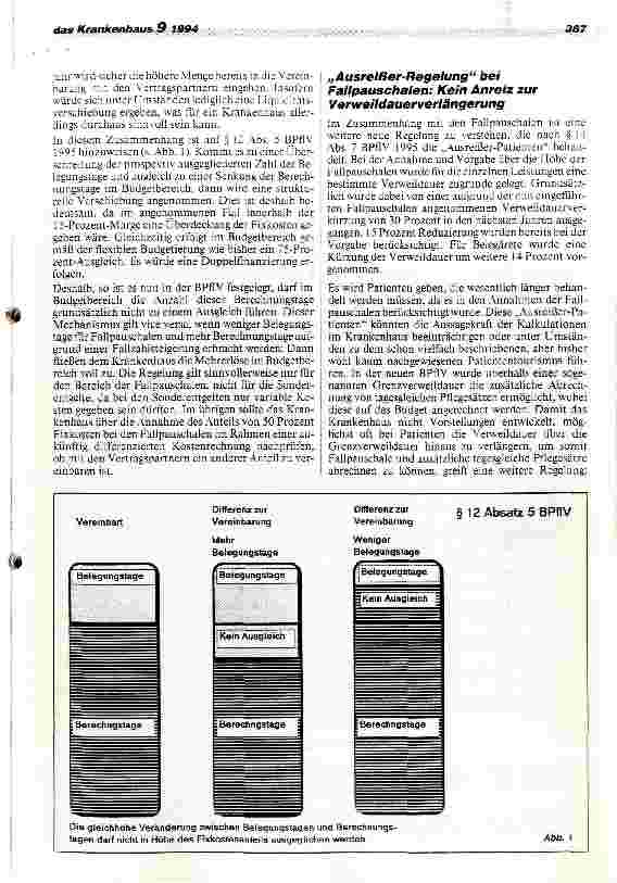 Vorschauseite 3: Umsetzung der Bundespflegesatzverordnung 1995