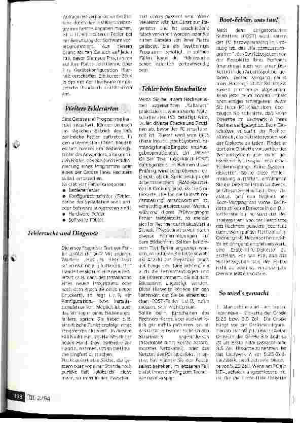 Vorschauseite 2: Dem Fehler-Teufel auf der Spur Tips und Hinweise für die Arbeit am PC