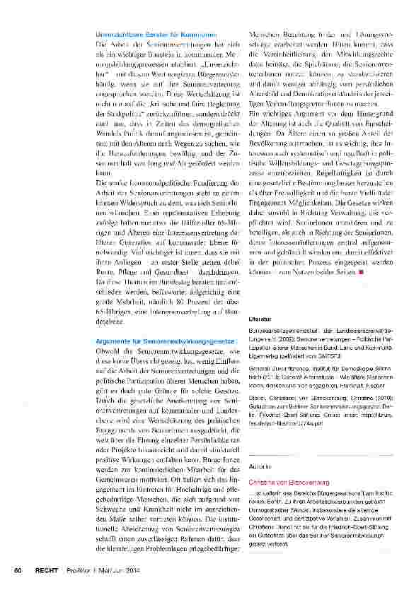 Vorschauseite 3: Partizipation der älteren Generation Seniorenmitwirkungsgesetze in Deutschland
