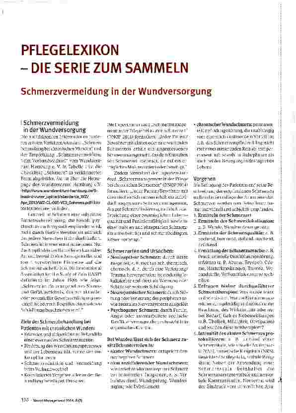 Vorschauseite 1: Schmerzvermeidung in der Wundversorgung