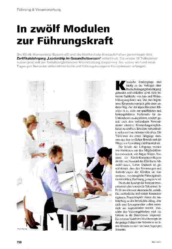 Vorschauseite 1: In zwölf Modulen zur Führungskraft