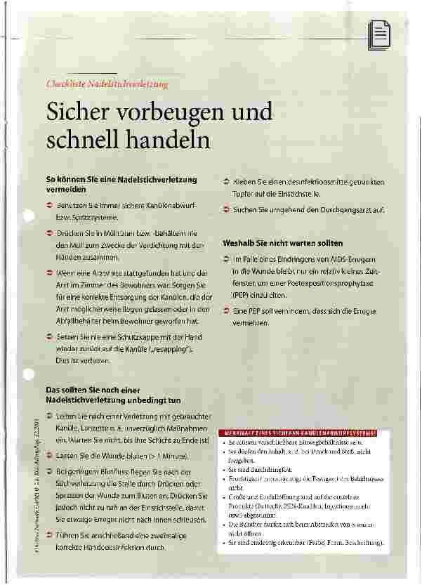 Vorschauseite 2: Unterschätzte Gefahr