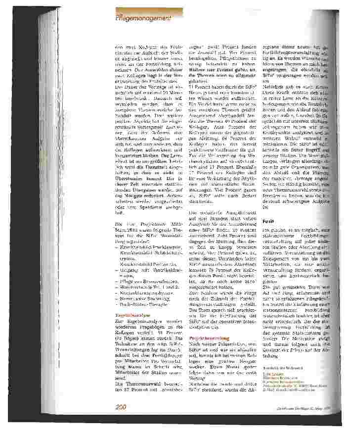 Vorschauseite 3: Stationsinterne Fortbildung auf einer operativen Intensivstation