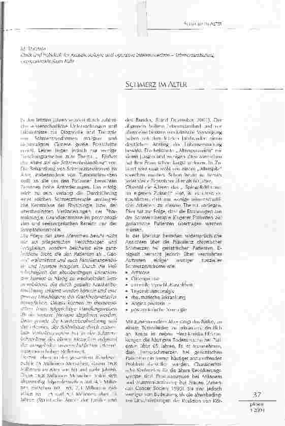 Vorschauseite 1: SCHMERZ IM ALTER