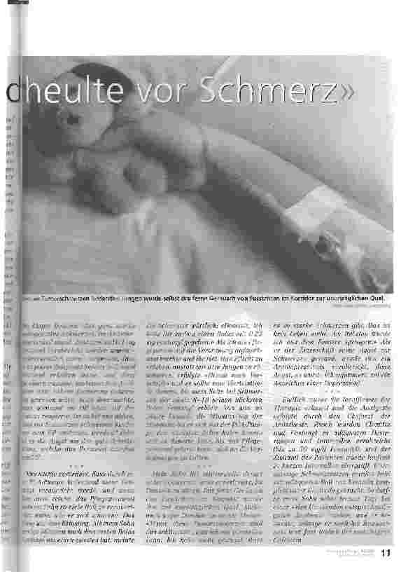 Vorschauseite 2: Mein Sohn stöhnte und heulte vor Schmerz Analgesie