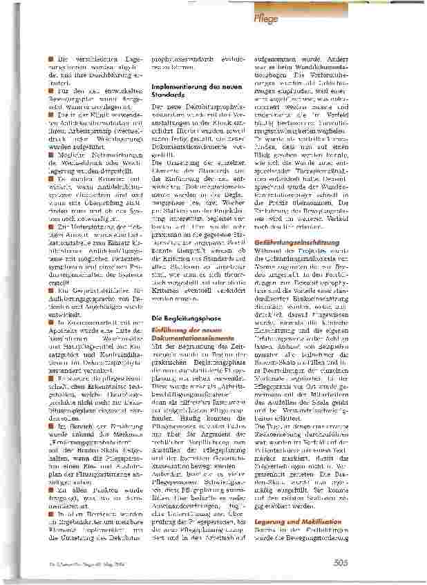 Vorschauseite 2: Integratives Dekubitus-ManagementGemeinsames Qualitätsprojekt der DRK Schwesternschaft Essen e. V. und AirSystems Medizinische Produkte GmbH, 2. Teil