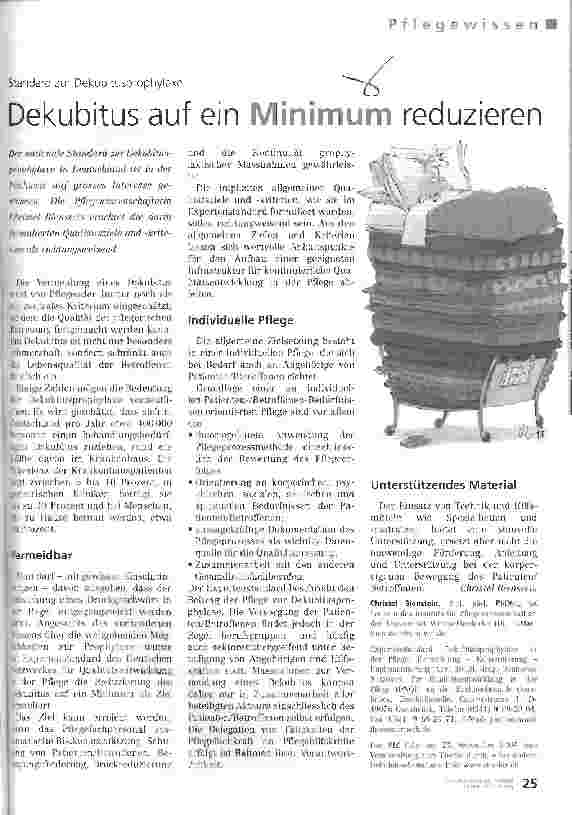 Vorschauseite 1: Dekubitus auf ein Minimum reduzieren