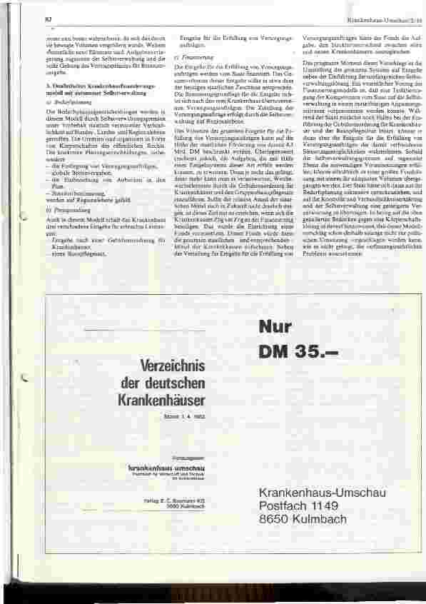 Vorschauseite 3: Gutachten der Beratergruppe zur Neuordnung der Krankenhausfinanzierung -Grundsätze und Vorschläge-