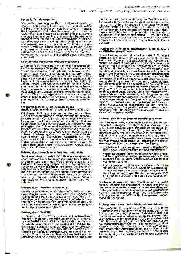 Vorschauseite 4: Anforderungen der Wirtschaftsprüfungen an den ADV-Einsatz im Krankenhaus