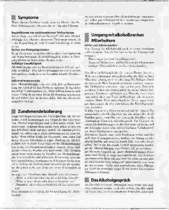 Vorschauseite 3: Vom Ritual zum Alkoholgespräch. Alkohol am Arbeitsplatz