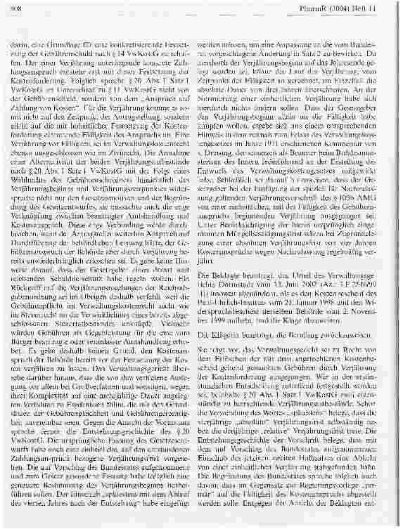 Vorschauseite 2: Verjährung von Gebührenansprüchen im Nachzulassungsverfahren