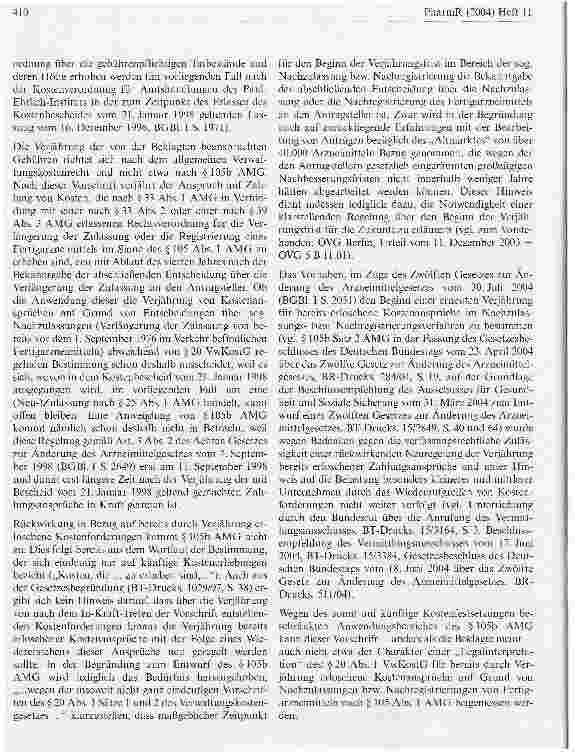 Vorschauseite 4: Verjährung von Gebührenansprüchen im Nachzulassungsverfahren