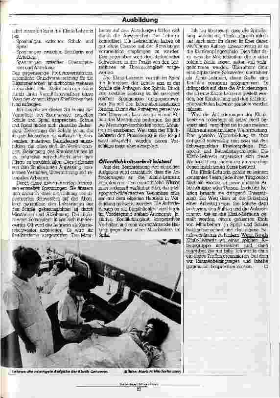 Vorschauseite 3: Heraus aus der Isolation! Die Rolle der Klinik-Lehrerin