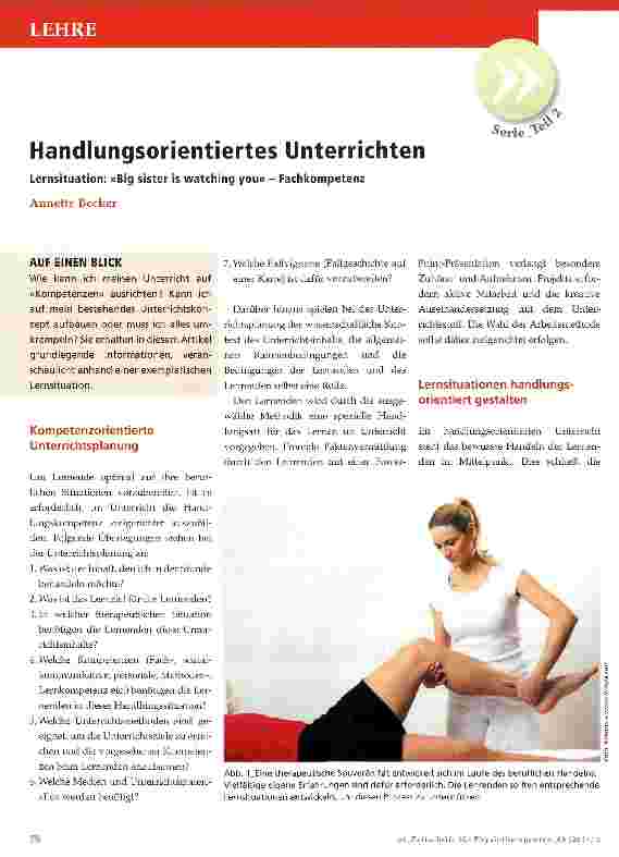 Vorschauseite 1: Handlungsorientiertes Unterrichten