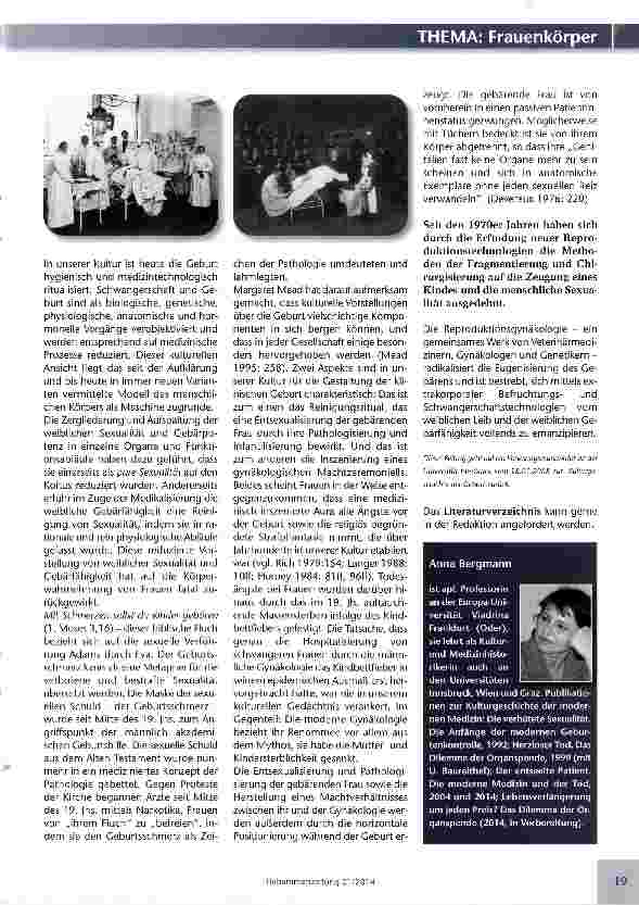 Vorschauseite 4: Geburtsgeschichte als Körperund Kulturgeschichte