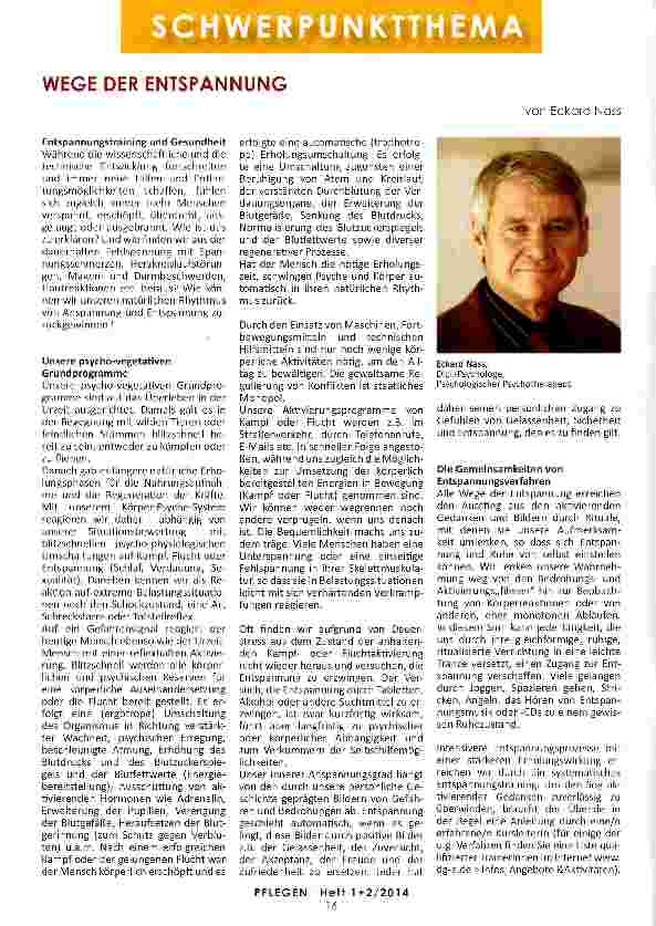 Vorschauseite 1: WEGE DER ENTSPANNUNG