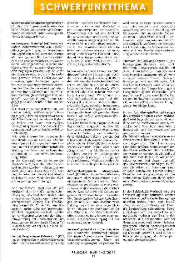 Vorschauseite 2: WEGE DER ENTSPANNUNG