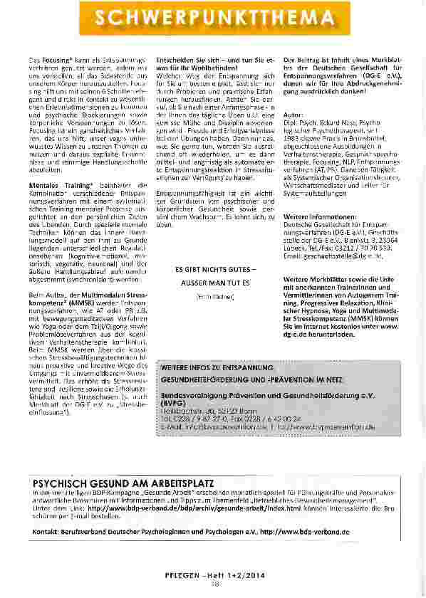 Vorschauseite 3: WEGE DER ENTSPANNUNG