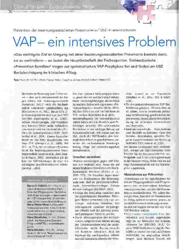 Vorschauseite 1: VAPein intensives Problem