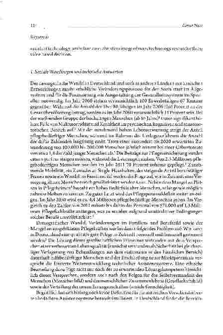 Vorschauseite 2: Ethik technischer Assistenz Der Weg zu einer systematischen Positionierung und die Frage nach dem christlichen Beitrag