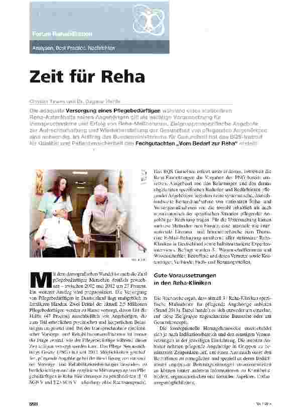 Vorschauseite 1: Zeit für Reha