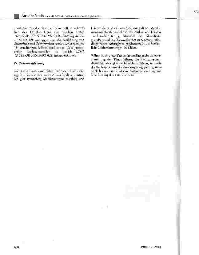 Vorschauseite 3: Taschenkontrollen von Pflegekräften! Welchen Rechtsrahmen haben Betreiber von Pflegeeinrichtungen zu beachten?