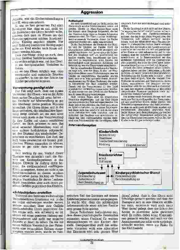 Vorschauseite 2: In den Eltern nicht die Schuldigen suchen Mögliche Familientherapie bei Kindsmißhandlungen