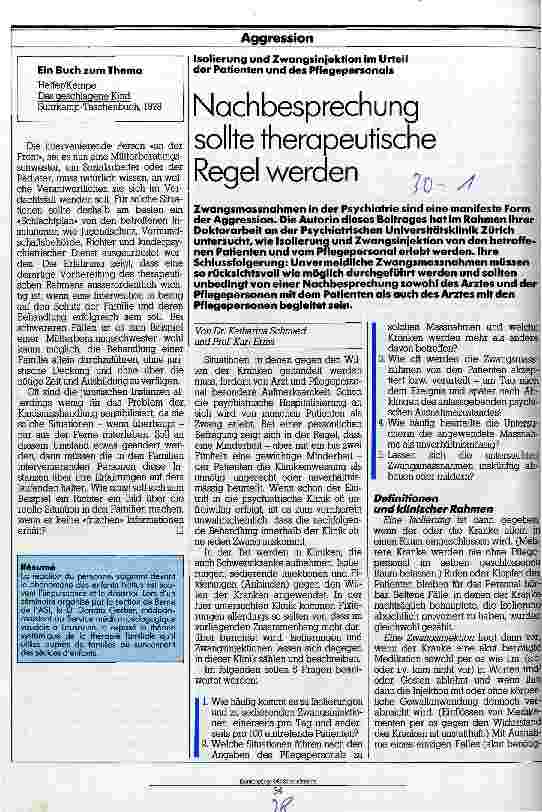 Vorschauseite 3: In den Eltern nicht die Schuldigen suchen Mögliche Familientherapie bei Kindsmißhandlungen