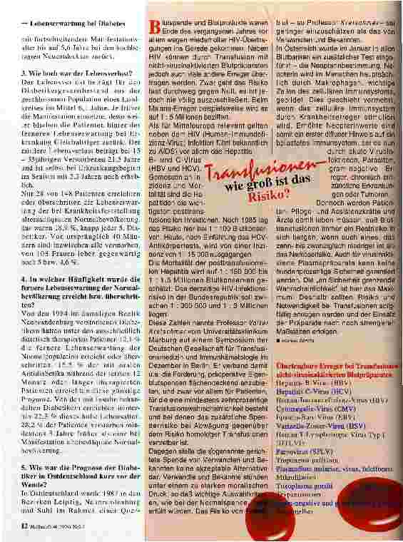 Vorschauseite 2: Lebenserwartung bei Diabetes Diabetikerprognose in Ostdeutschland
