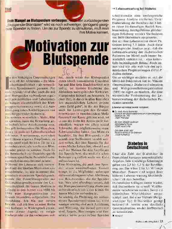 Vorschauseite 3: Lebenserwartung bei Diabetes Diabetikerprognose in Ostdeutschland