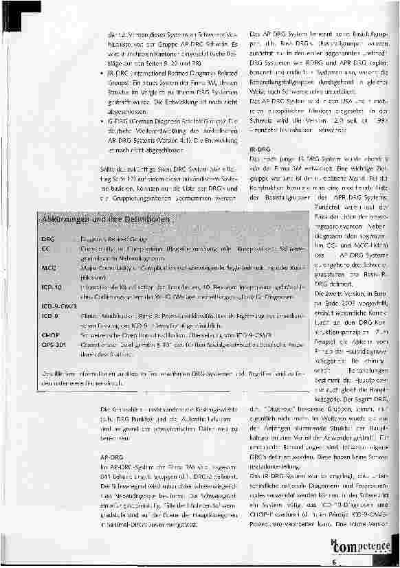 Vorschauseite 2: Ein DRG-System für die Schweiz - Gedanken zur Modellwahl