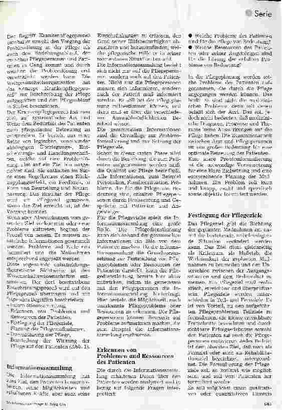 Vorschauseite 2: Theorie und Praxis der Pflegevisite 2. Folge: P - ein Instrument zur Unterstützung des Pflegeprozesses