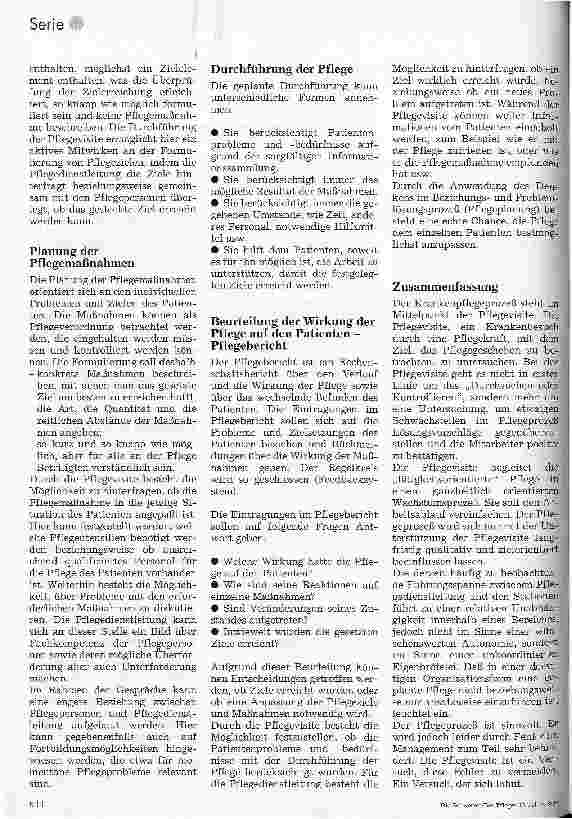 Vorschauseite 3: Theorie und Praxis der Pflegevisite 2. Folge: P - ein Instrument zur Unterstützung des Pflegeprozesses
