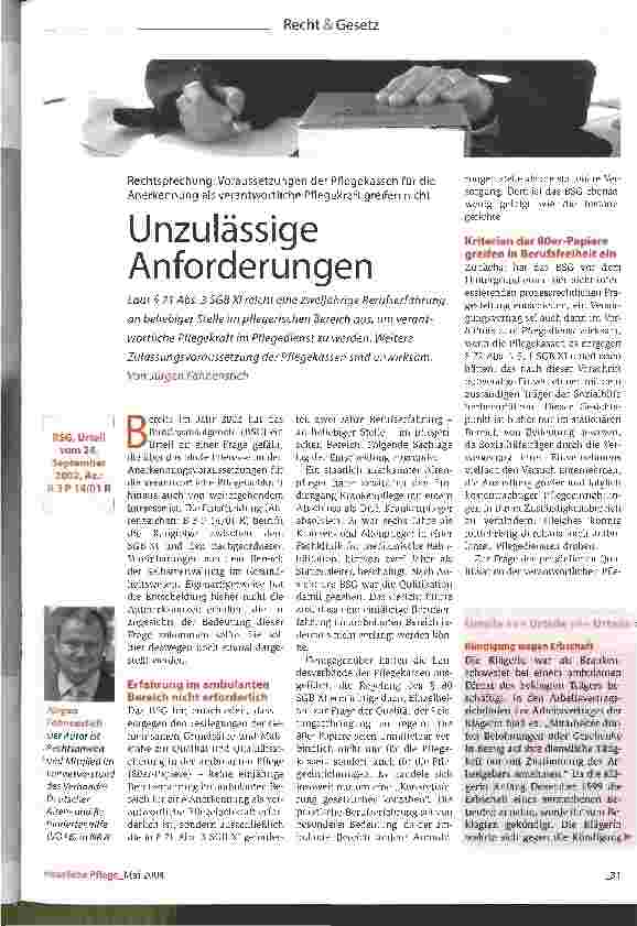 Vorschauseite 1: Unzulässige Anforderungen