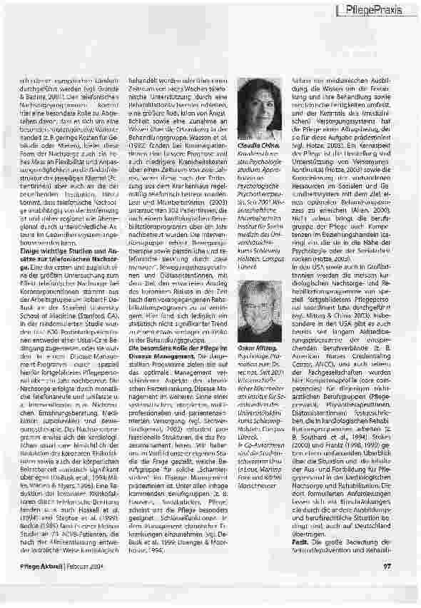 Vorschauseite 2: Rehabilitation darf nicht mit der Entlassung enden