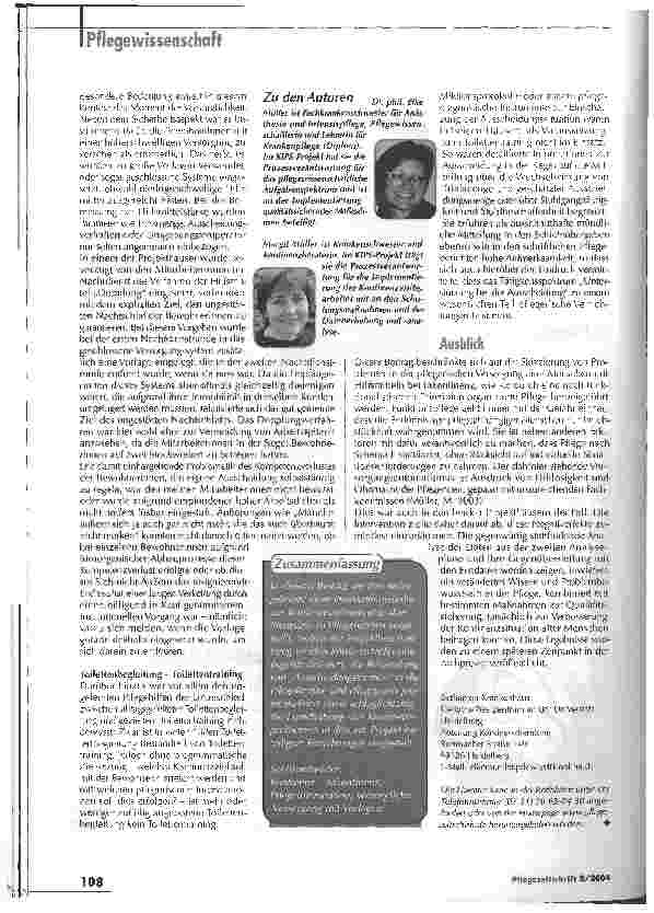 Vorschauseite 4: Alt = inkontinent - unabwendbares Schicksal?