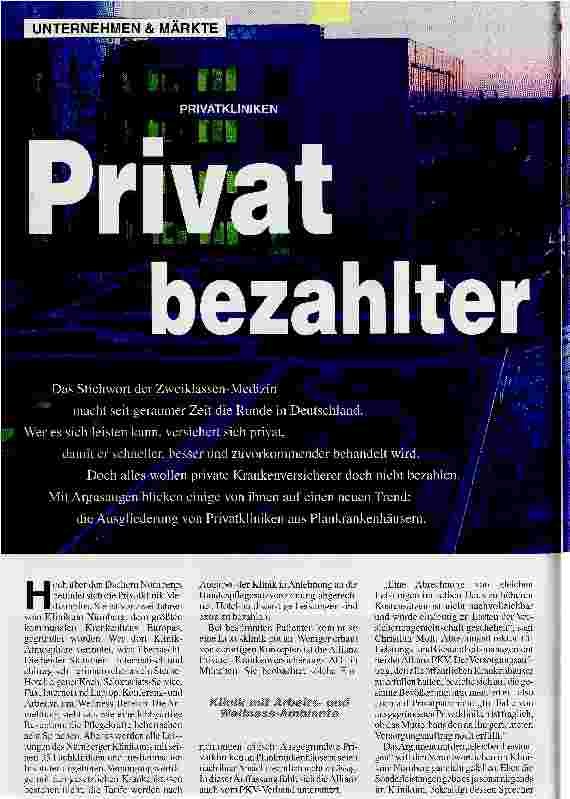 Vorschauseite 1: Privat bezahlter Luxus