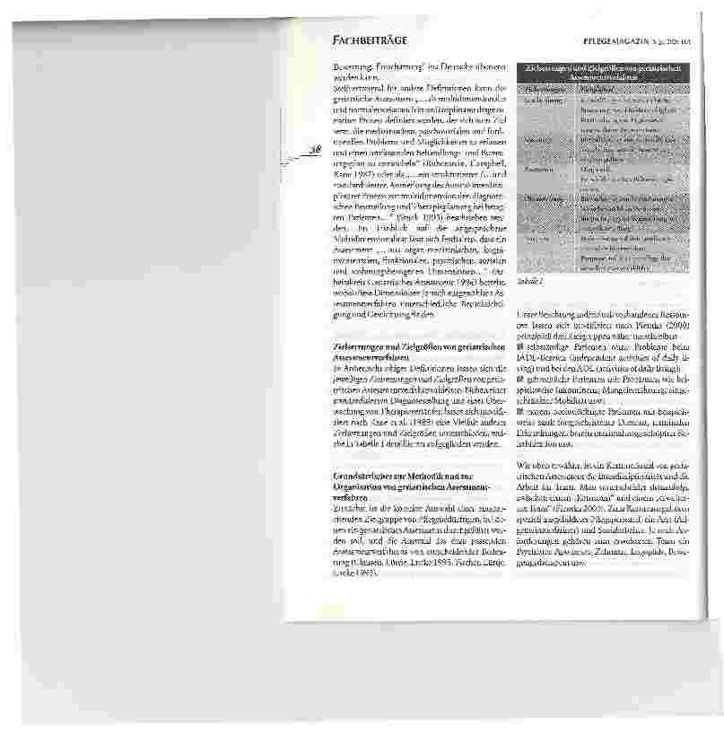 Vorschauseite 3: Geriatrische AssessmentverfahrenALS INSTRUMENT DER PFLEGEVERSORGUNG ÄLTERER MENSCHEN