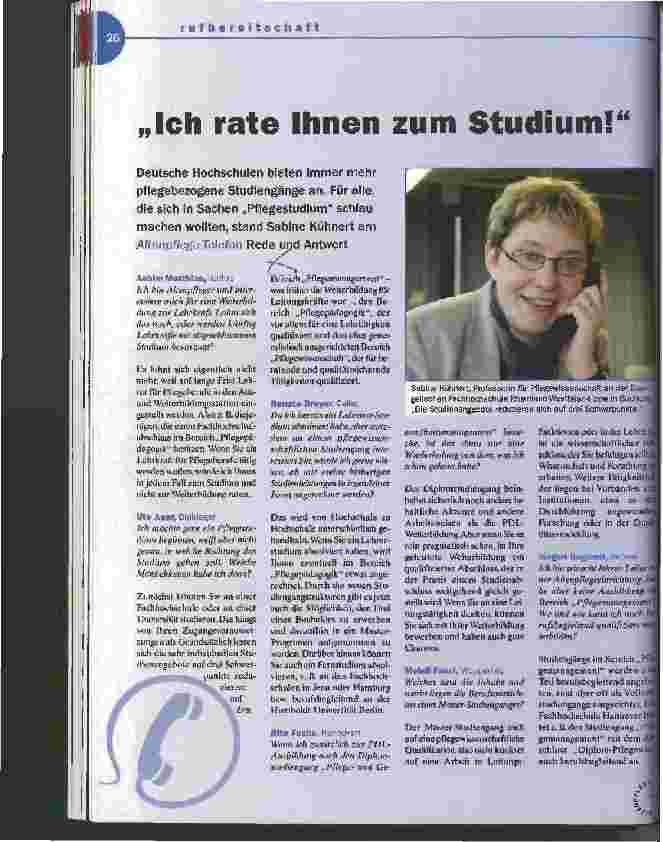 Vorschauseite 1: Ich rate Ihnen zum Studium!
