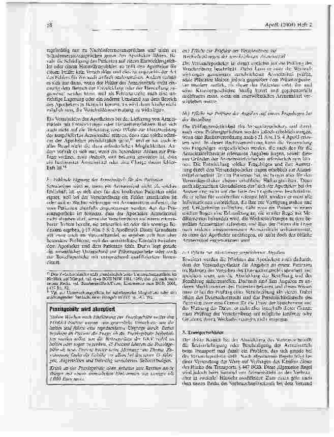 Vorschauseite 6: Versandhandel mit Arzneimitteln aus zivilrechtlicher Sicht