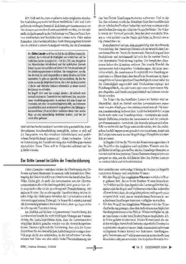 Vorschauseite 2: Der Dritte Lernort: Theoretische Grundlegung und Zielsetzung