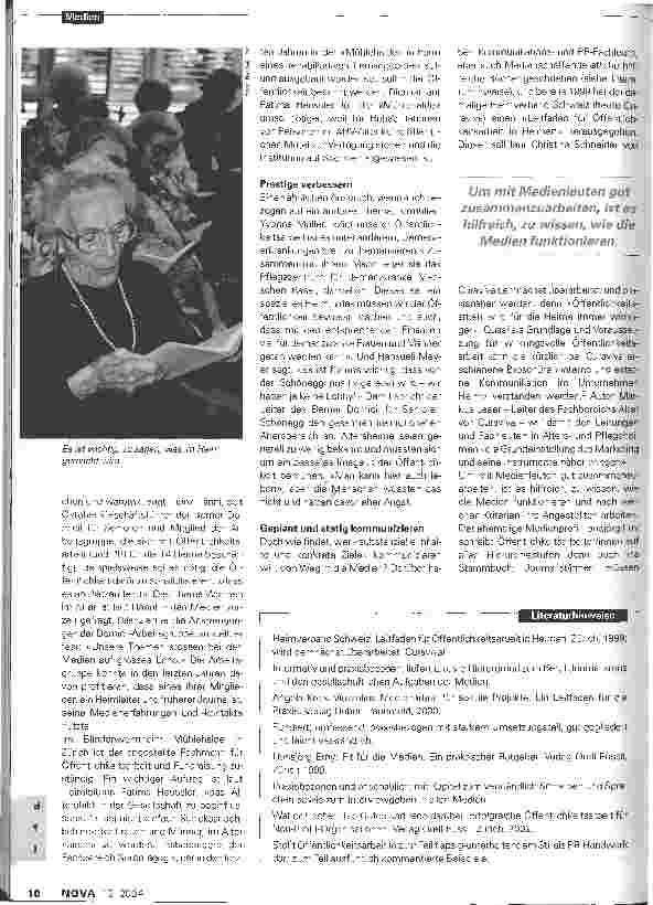 Vorschauseite 2: Warum sollen Heime Öffentlichkeitsarbeit machen?