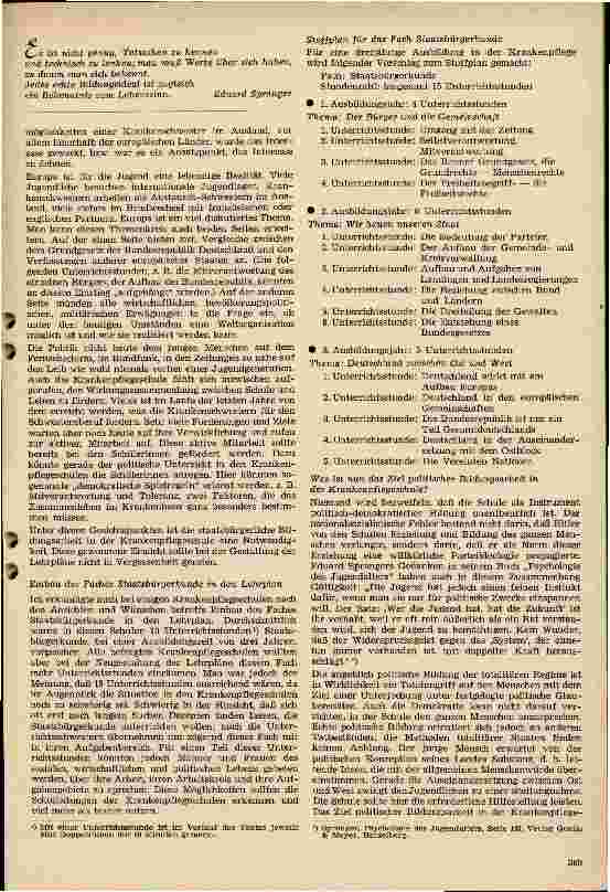 Vorschauseite 2: Staatsbürgerkunde in der Krankenpflegeschule