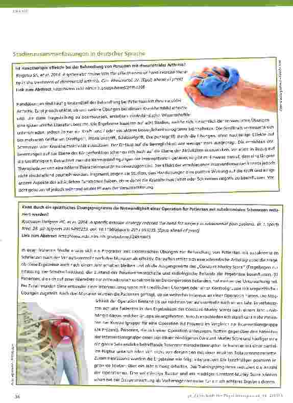 Vorschauseite 2: Evidenz-Update für die Physiotherapie