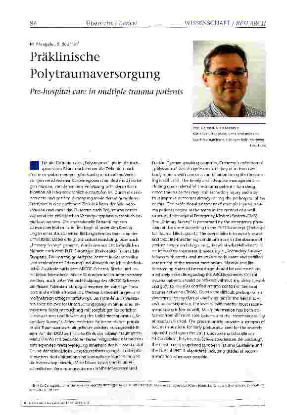 Vorschauseite 1: Präklinische Polytraumaversorgung
