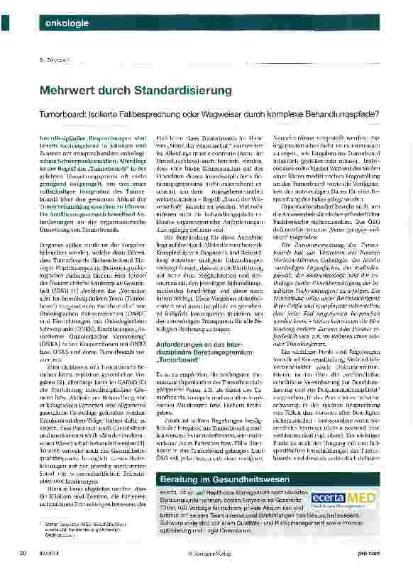 Vorschauseite 1: Mehrwert durch Standardisierung