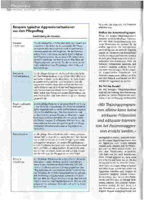 Vorschauseite 3: Auswirkungen von Aggression im Akutspital